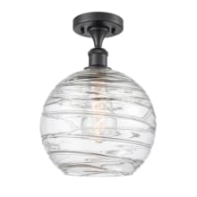 Large Deco Swirl 10" Wide Semi-Flush Ceiling Fixture