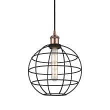 Lake Placid 10" Wide Cage Pendant with Shade