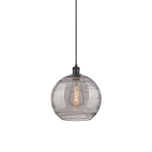 Athens Deco Swirl 12" Wide Suspension Pendant