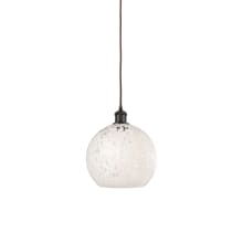 White Mouchette 10" Wide Suspension Pendant