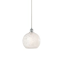 White Mouchette 10" Wide Suspension Pendant