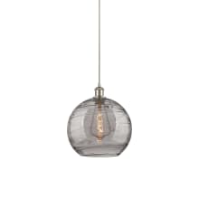 Athens Deco Swirl 12" Wide Suspension Pendant