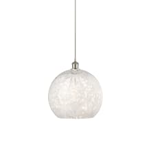 White Mouchette 14" Wide Suspension Pendant