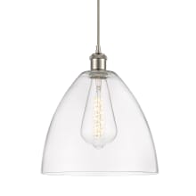 Bristol Glass 12" Wide pendant with Shade