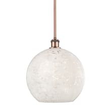 White Mouchette 12" Wide Pendant