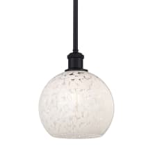 White Mouchette 8" Wide Mini Pendant