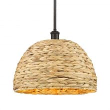 Woven Ratan 16" Wide Pendant