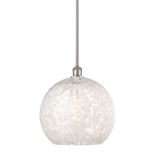 White Mouchette 14" Wide Pendant