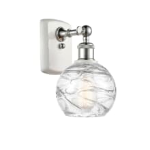 Small Deco Swirl 11" Tall Bathroom Sconce