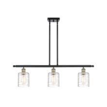 Cobbleskill 3 Light 36" Wide Linear Pendant with Shades