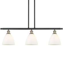 Bristol Glass 3 Light 36" Wide Linear Pendant with Shades