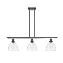 Bristol Glass 3 Light 36" Wide Linear Pendant with Shades