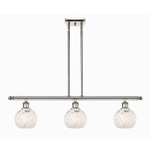 White Mouchette 3 Light 36" Wide Pendant