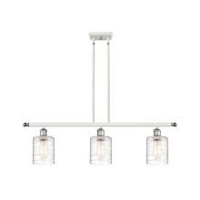 Cobbleskill 3 Light 36" Wide Linear Pendant with Shades