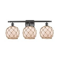 Farmhouse Rope 3 Light 26" Wide Bathroom Vanity Light