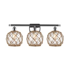 Farmhouse Rope 3 Light 26" Wide Bathroom Vanity Light