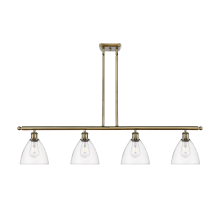 Bristol Glass 4 Light 48" Wide Linear Pendant with Shades