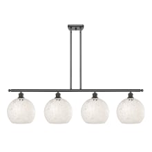 White Mouchette 4 Light 49" Wide Pendant