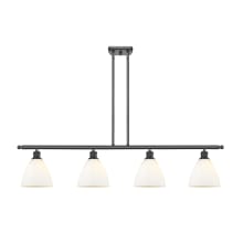 Bristol Glass 4 Light 48" Wide Linear Pendant with Shades