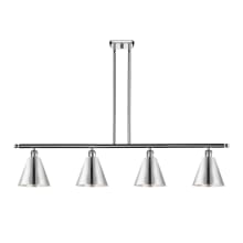 Cone 4 Light 48" Wide Linear Pendant