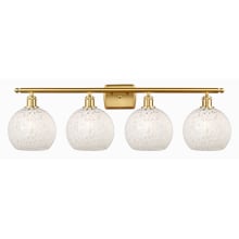 White Mouchette 4 Light 38" Wide Vanity Light