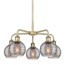 Athens Deco Swirl 5 Light 24" Wide Chandelier