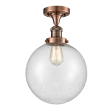 X-Large Beacon 10" Wide Semi-Flush Globe Ceiling Fixture with 13" Height