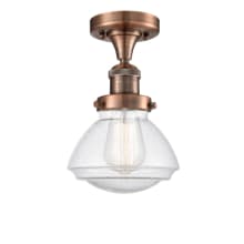 Olean 7" Wide Semi-Flush Ceiling Fixture with Decorative Canopy