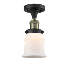 Small Canton Single Light 6" Wide Semi-Flush Ceiling Fixture