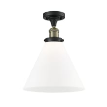 X-Large Cone 12" Wide Semi-Flush Ceiling Fixture with 16" Height
