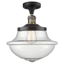 Large Oxford 12" Wide Semi-Flush Ceiling Fixture with 14" Height