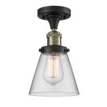 Small Cone 7" Wide Semi-Flush Ceiling Fixture