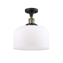 X-Large Bell 12" Wide Semi-Flush Ceiling Fixture with 12" Height