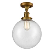 X-Large Beacon 10" Wide Semi-Flush Globe Ceiling Fixture with 13" Height