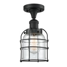 Small Bell Cage 5" Wide Semi-Flush Ceiling Fixture with 9" Height