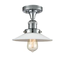 Halophane Single Light 9" Wide Semi-Flush Ceiling Fixture