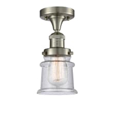 Small Canton 6" Wide Semi-Flush Ceiling Fixture with 12" Height