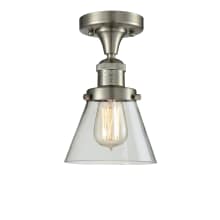 Small Cone 7" Wide Semi-Flush Ceiling Fixture