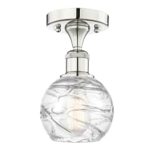 Athens Deco Swirl 6" Wide Semi-flush Globe Ceiling Fixture