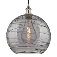 Athens Deco Swirl 14" Wide Cord-Hung Pendant