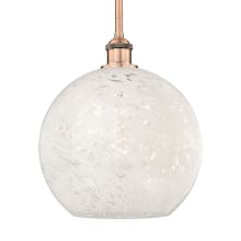 White Mouchette 12" Wide Pendant