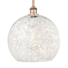 White Mouchette 14" Wide Pendant