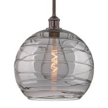 Athens Deco Swirl 14" Wide Pendant