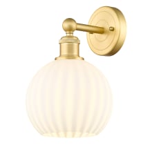 White Venetian 12" Tall Bathroom Sconce