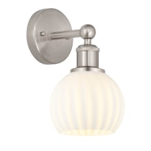 White Venetian 10" Tall Bathroom Sconce