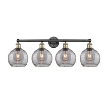 Athens Deco Swirl 4 Light 35" Wide Vanity Light