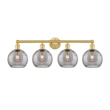 Athens Deco Swirl 4 Light 35" Wide Vanity Light