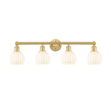 White Venetian 4 Light 33" Wide Vanity Light