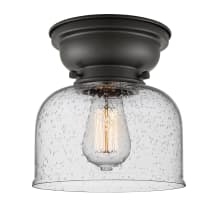 Large Bell 8" Wide Convertible Flush Mount Ceiling Fixture / Convertible to Wall Sconce
