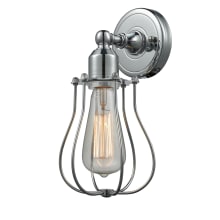 Bell Cage Single Light 11" Tall Bathroom Sconce